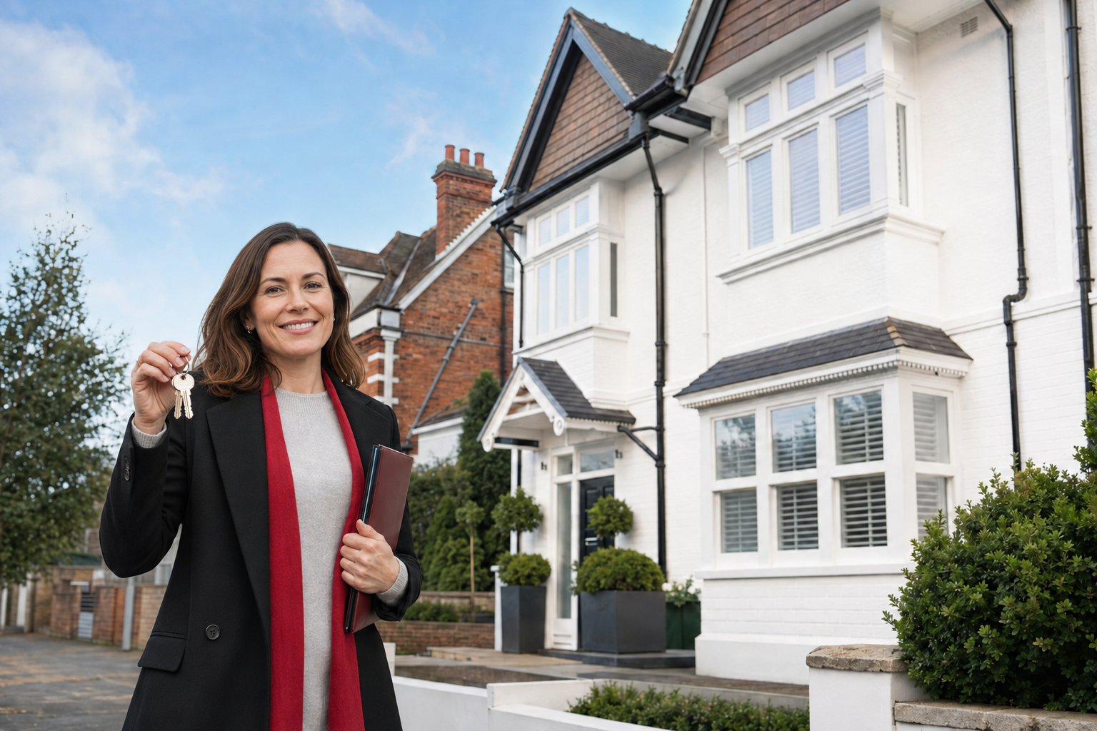 Investor holding the keys after securing the property