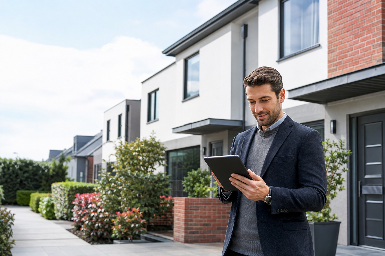 Property professional reviewing a residential opportunity